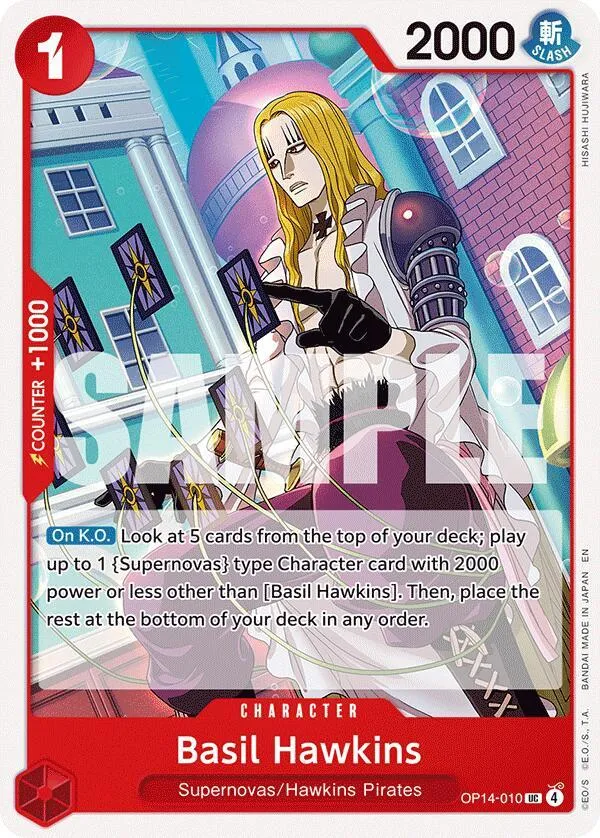 Basil Hawkins — The Azure Sea's Seven — One Piece Card Game