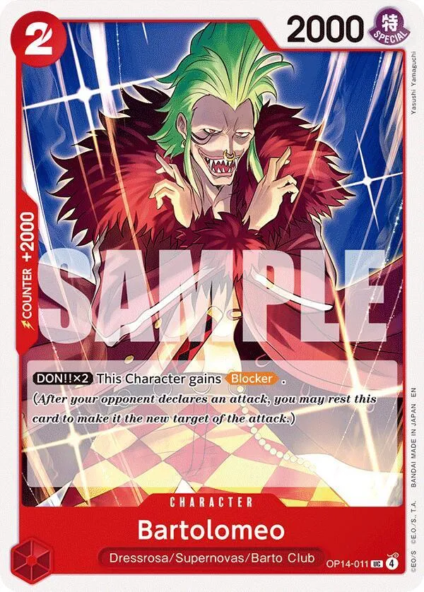 Bartolomeo — The Azure Sea's Seven — One Piece Card Game