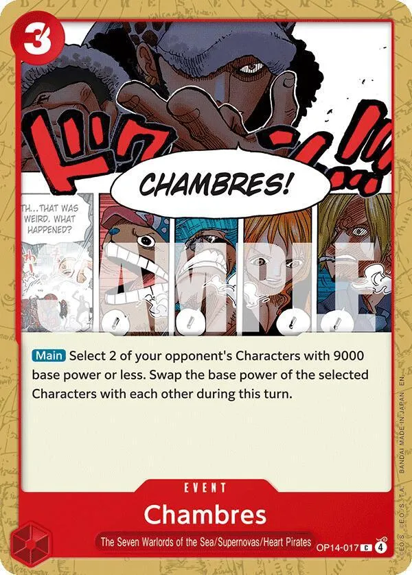 Chambres — The Azure Sea's Seven — One Piece Card Game