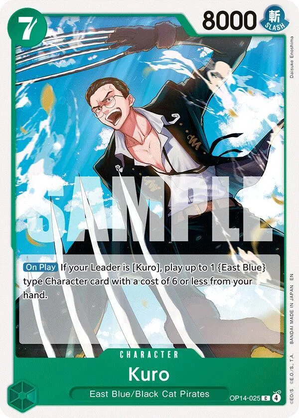 Kuro — The Azure Sea's Seven — One Piece Card Game