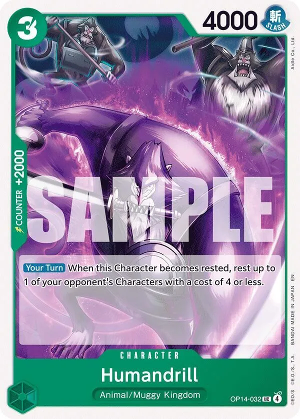 Humandrill — The Azure Sea's Seven — One Piece Card Game