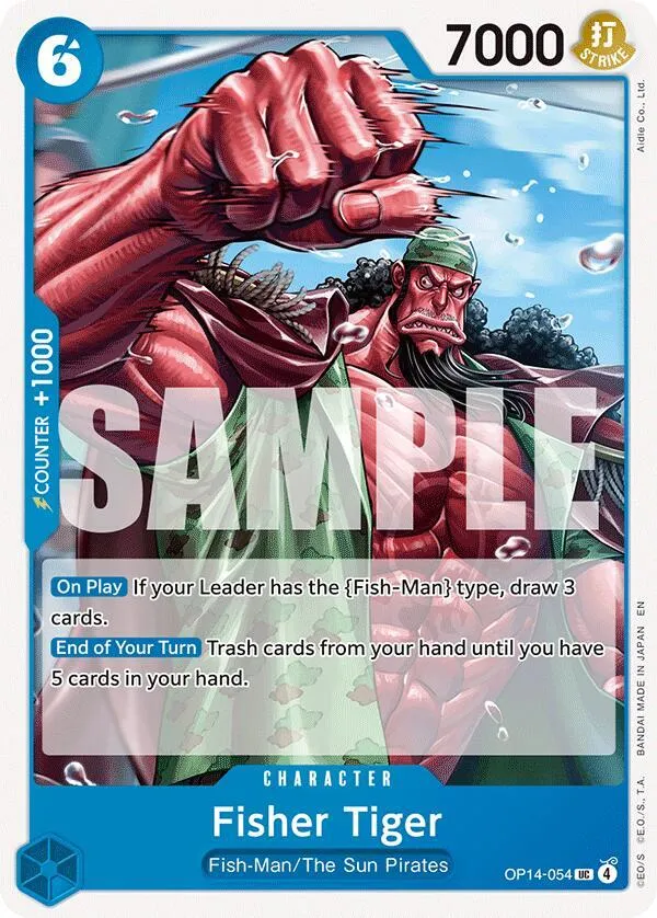 Fisher Tiger — The Azure Sea's Seven — One Piece Card Game