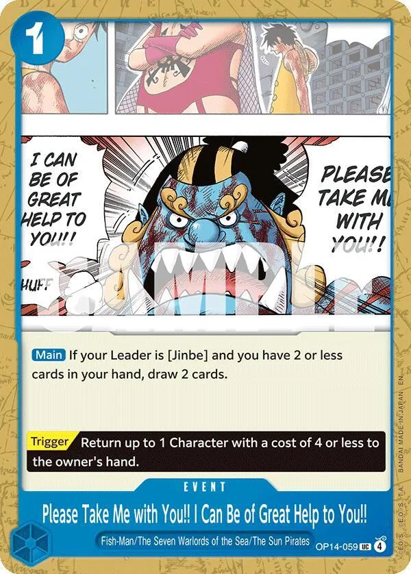 Please Take Me with You!! I Can Be of Great Help to You!! — The Azure Sea's Seven — One Piece Card Game
