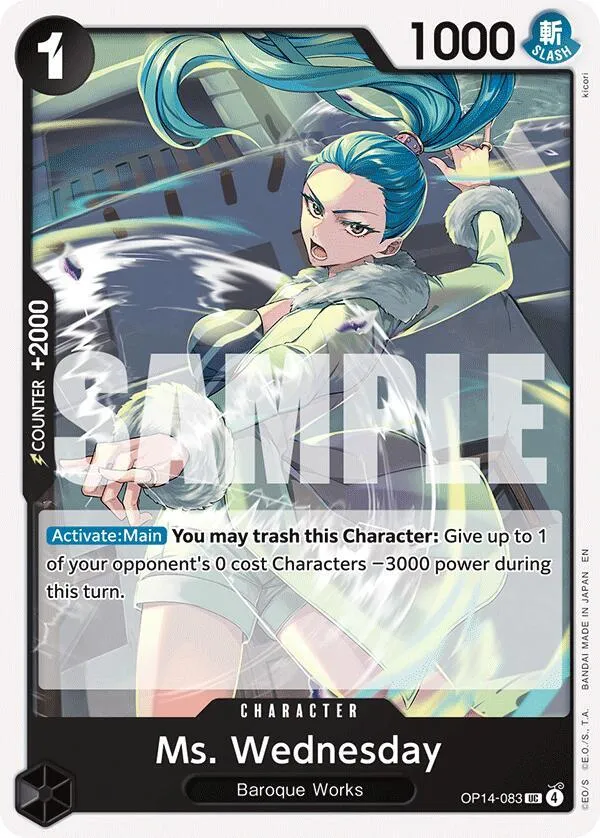 Ms. Wednesday — The Azure Sea's Seven — One Piece Card Game
