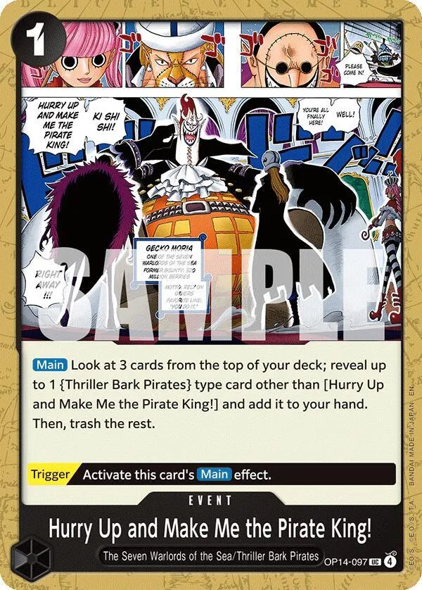 Hurry Up and Make Me the Pirate King! — The Azure Sea's Seven — One Piece Card Game