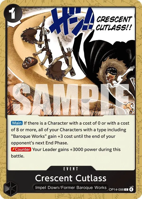 Crescent Cutlass — The Azure Sea's Seven — One Piece Card Game