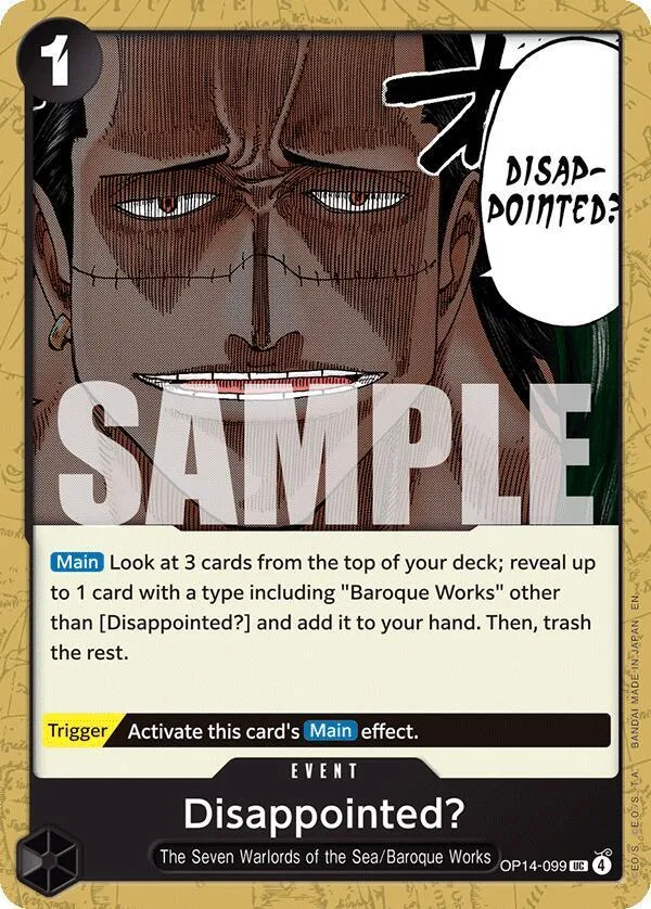 Disappointed? — The Azure Sea's Seven — One Piece Card Game