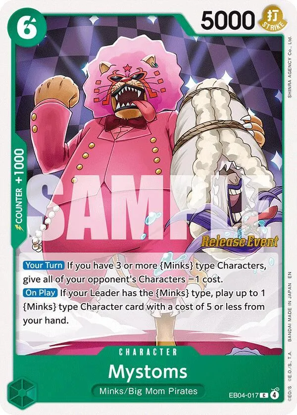 Mystoms — The Azure Sea's Seven Release Event Cards — One Piece Card Game