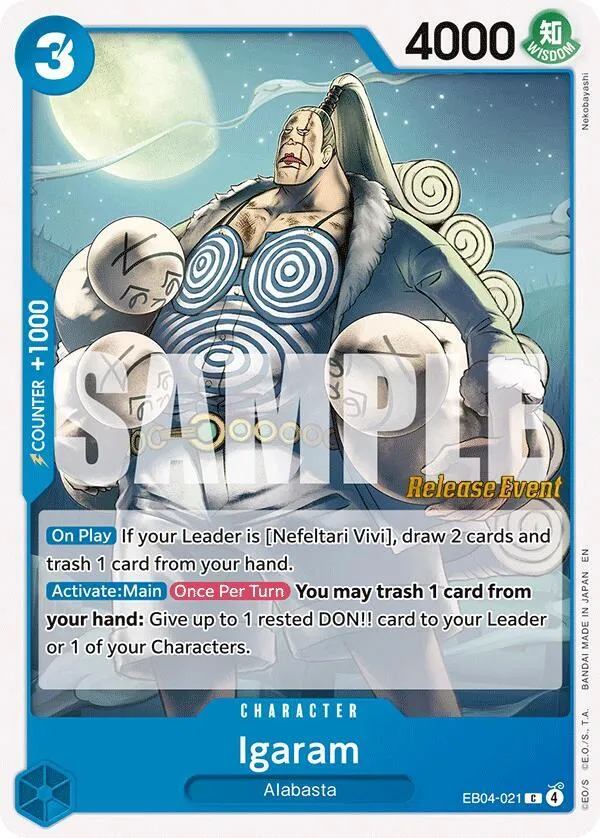 Igaram — The Azure Sea's Seven Release Event Cards — One Piece Card Game