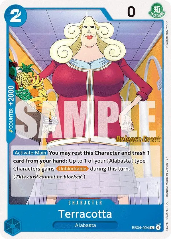 Terracotta from The Azure Sea's Seven Release Event Cards - One Piece Card Game