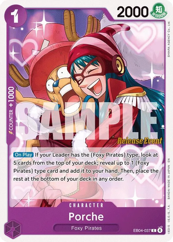 Porche from The Azure Sea's Seven Release Event Cards - One Piece Card Game