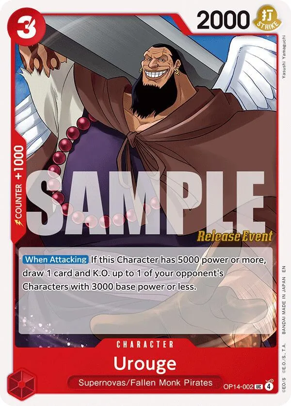Urouge — The Azure Sea's Seven Release Event Cards — One Piece Card Game