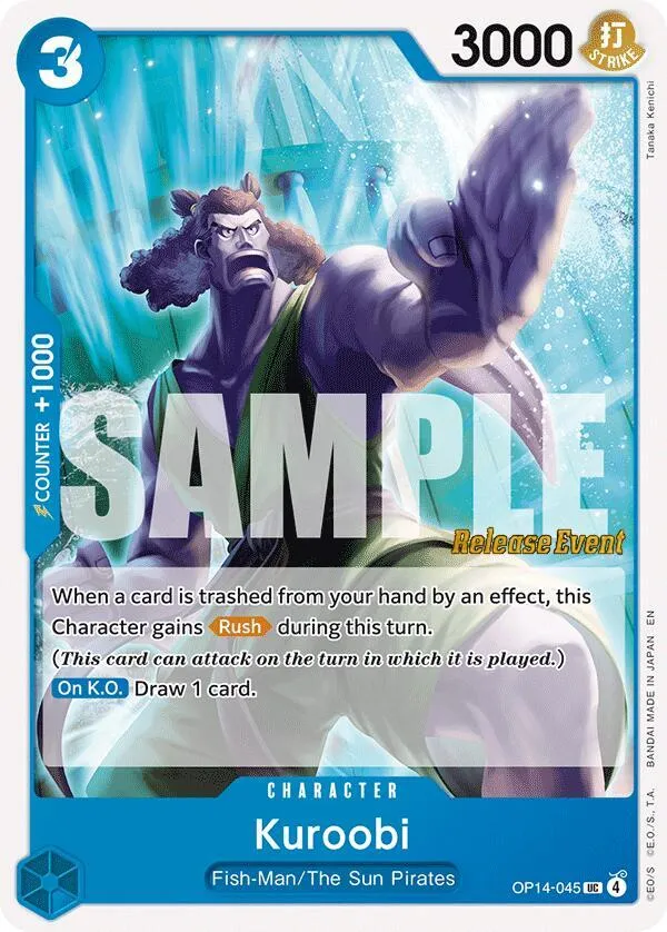 Kuroobi — The Azure Sea's Seven Release Event Cards — One Piece Card Game