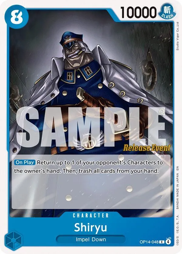 Shiryu — The Azure Sea's Seven Release Event Cards — One Piece Card Game