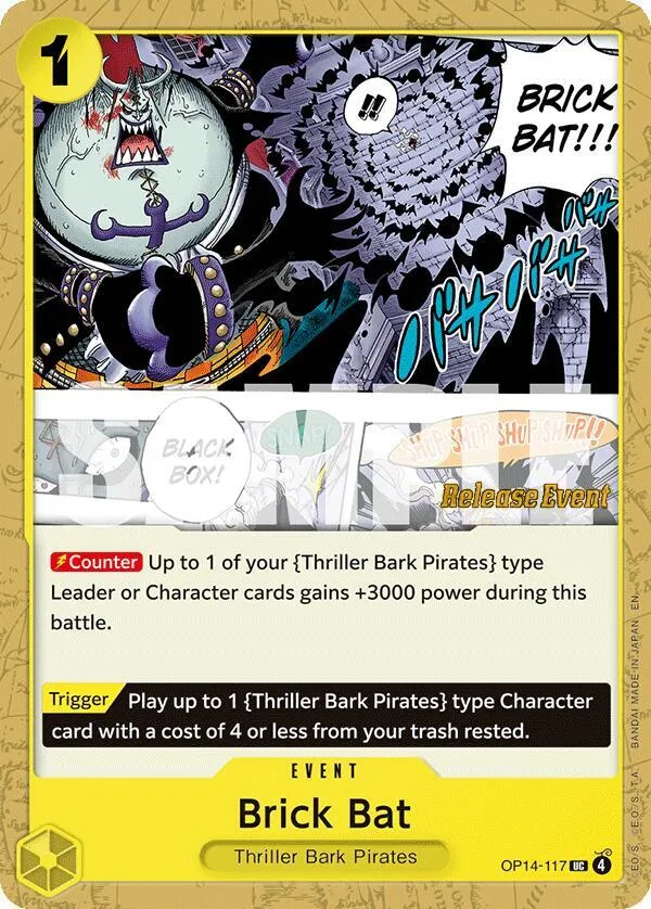 Brick Bat — The Azure Sea's Seven Release Event Cards — One Piece Card Game