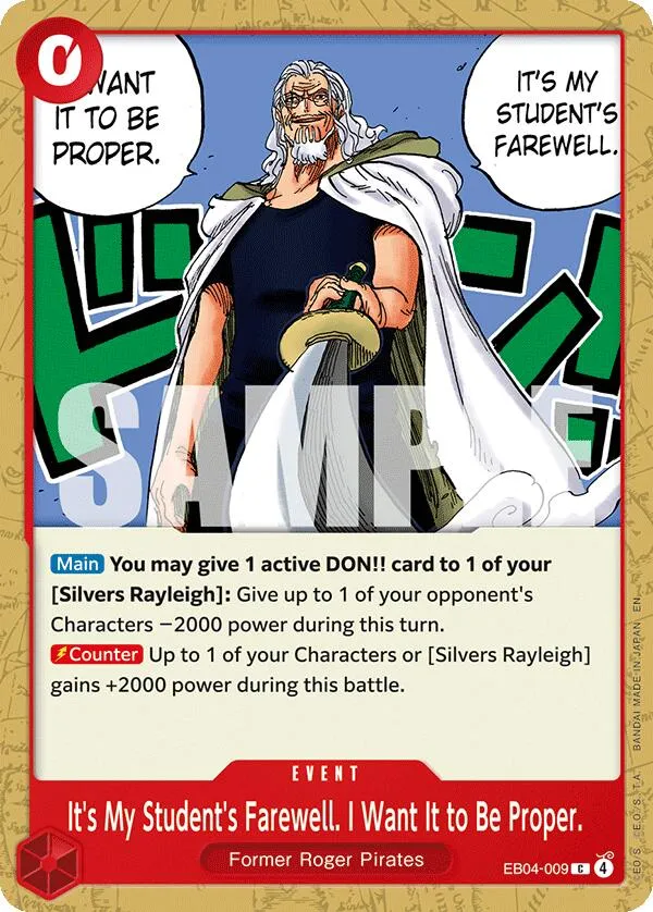 It's My Student's Farewell. I Want It to Be Proper. — Adventure on Kami's Island — One Piece Card Game