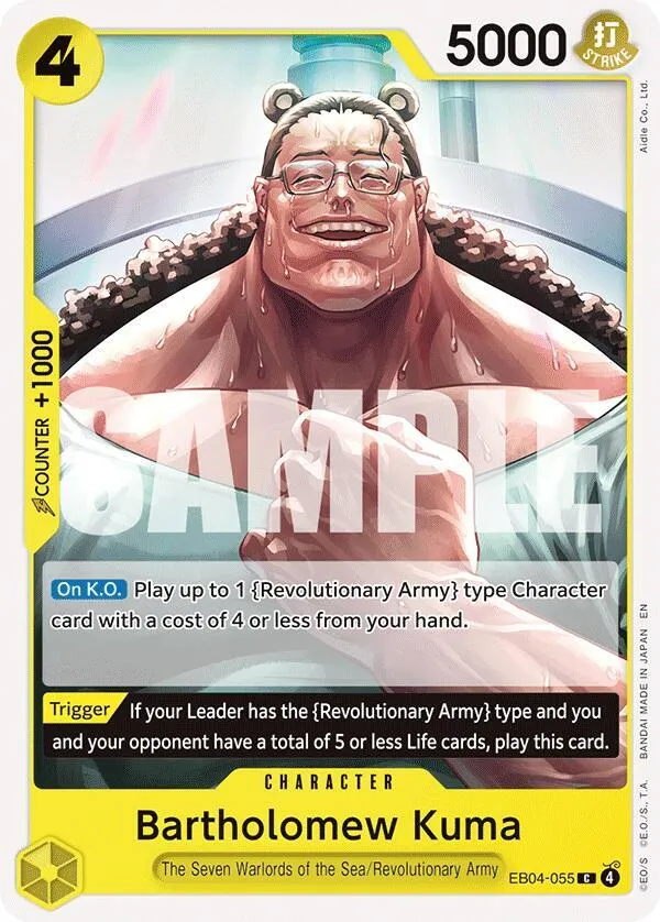 Bartholomew Kuma (EB04-055) — Adventure on Kami's Island — One Piece Card Game