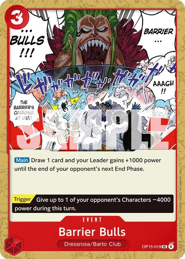 Barrier Bulls — Adventure on Kami's Island — One Piece Card Game