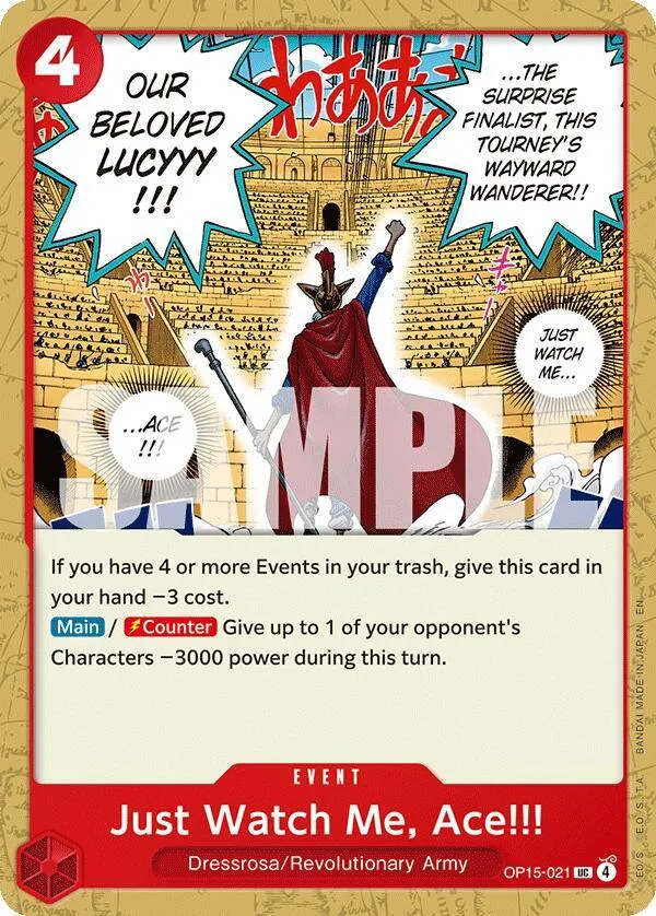 Just Watch Me, Ace!!! — Adventure on Kami's Island — One Piece Card Game