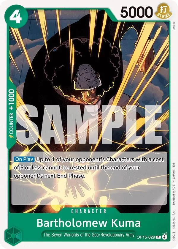 Bartholomew Kuma (OP15-029) — Adventure on Kami's Island — One Piece Card Game