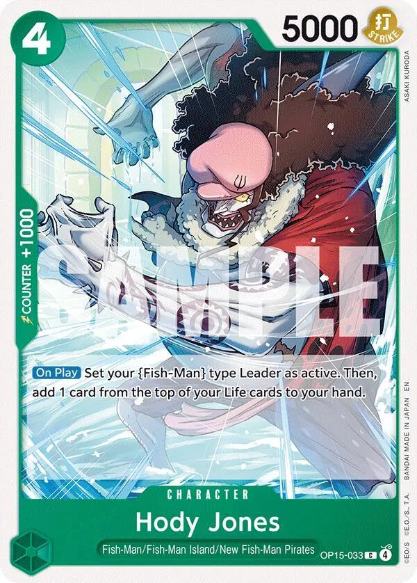Hody Jones — Adventure on Kami's Island — One Piece Card Game