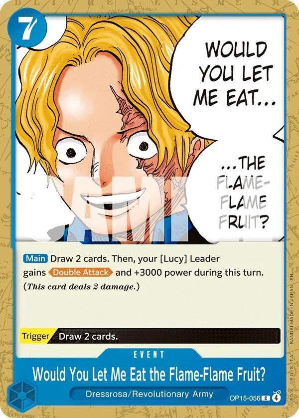 Would You Let Me Eat the Flame-Flame Fruit? — Adventure on Kami's Island — One Piece Card Game