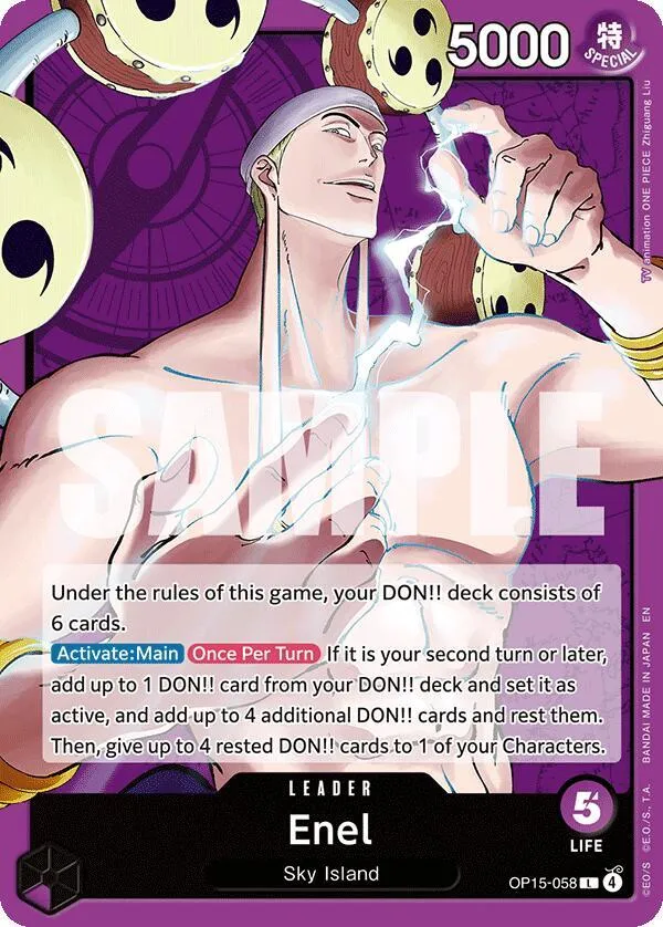 Enel (OP15-058) — Adventure on Kami's Island — One Piece Card Game