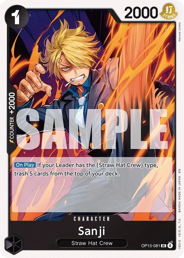Sanji (OP15-081) — Adventure on Kami's Island — One Piece Card Game