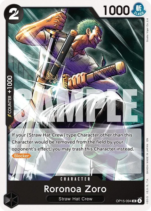 Roronoa Zoro (OP15-094) — Adventure on Kami's Island — One Piece Card Game
