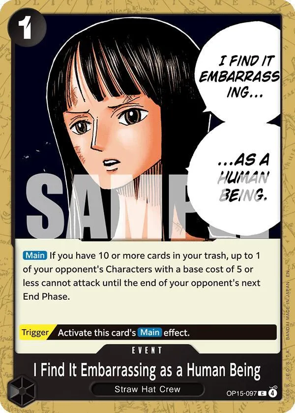 I Find It Embarrassing as a Human Being — Adventure on Kami's Island — One Piece Card Game