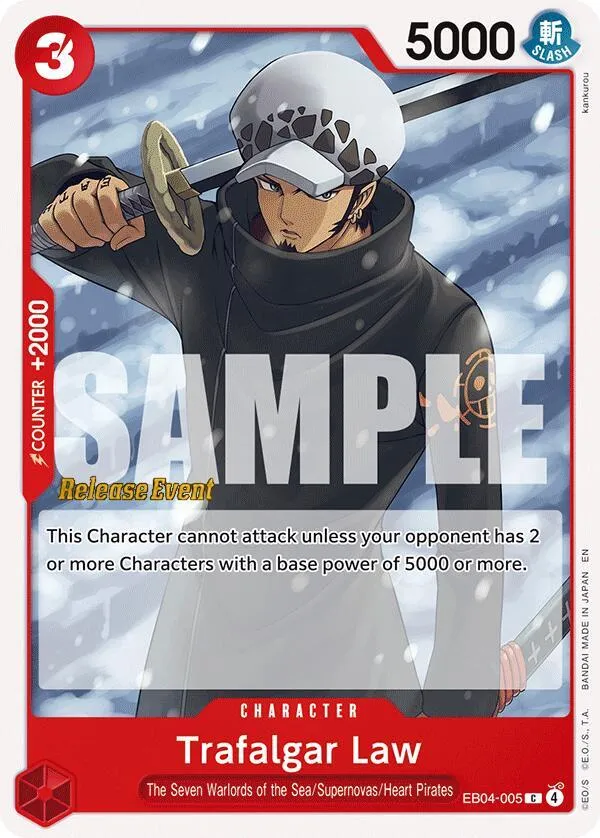 Trafalgar Law — Adventure on Kami's Island Release Event Cards — One Piece Card Game