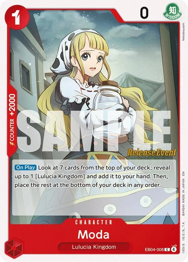 Moda — Adventure on Kami's Island Release Event Cards — One Piece Card Game