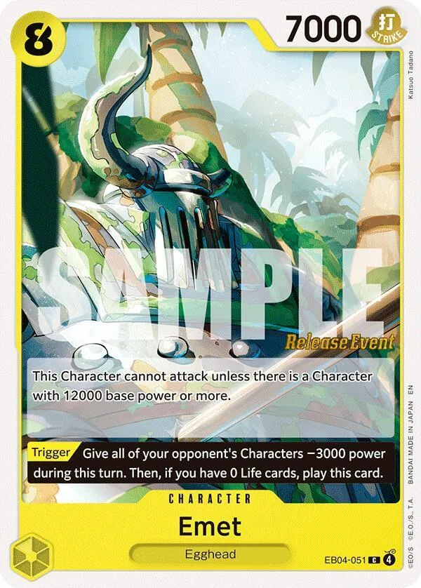Emet — Adventure on Kami's Island Release Event Cards — One Piece Card Game