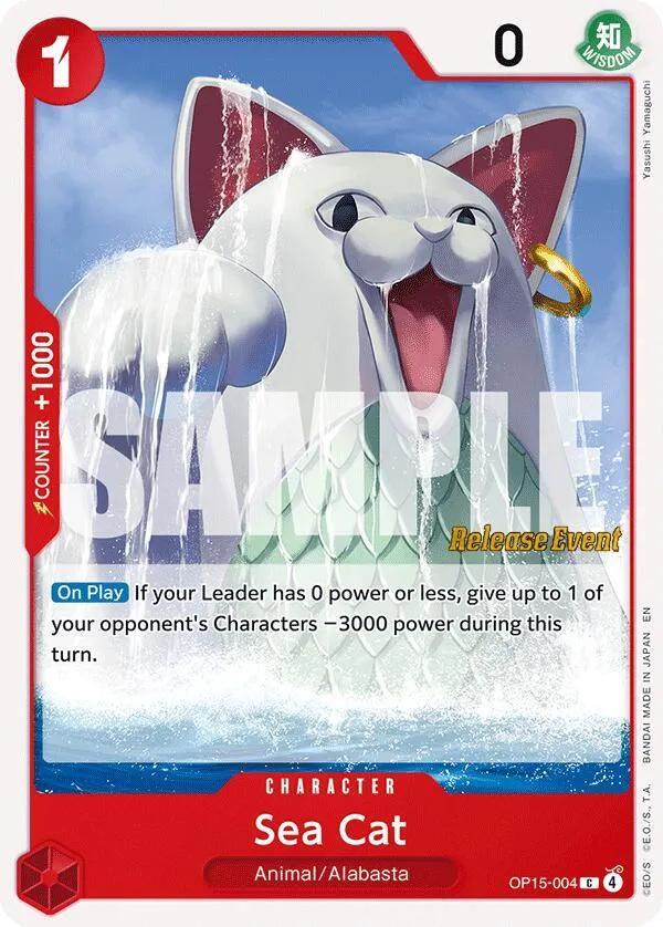 Sea Cat — Adventure on Kami's Island Release Event Cards — One Piece Card Game