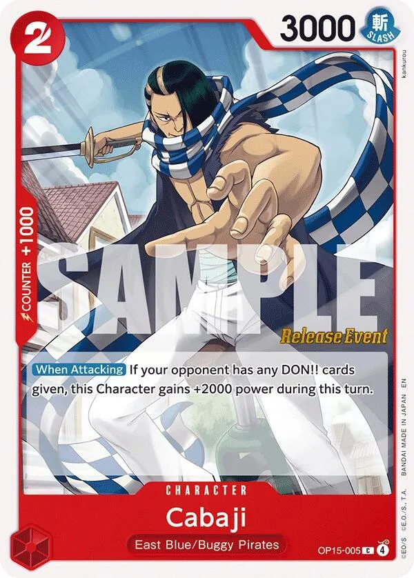 Cabaji — Adventure on Kami's Island Release Event Cards — One Piece Card Game