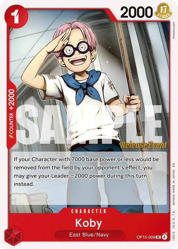 Koby (OP15-009) — Adventure on Kami's Island Release Event Cards — One Piece Card Game