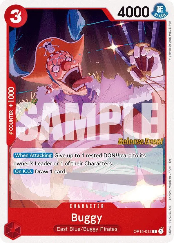 Buggy — Adventure on Kami's Island Release Event Cards — One Piece Card Game