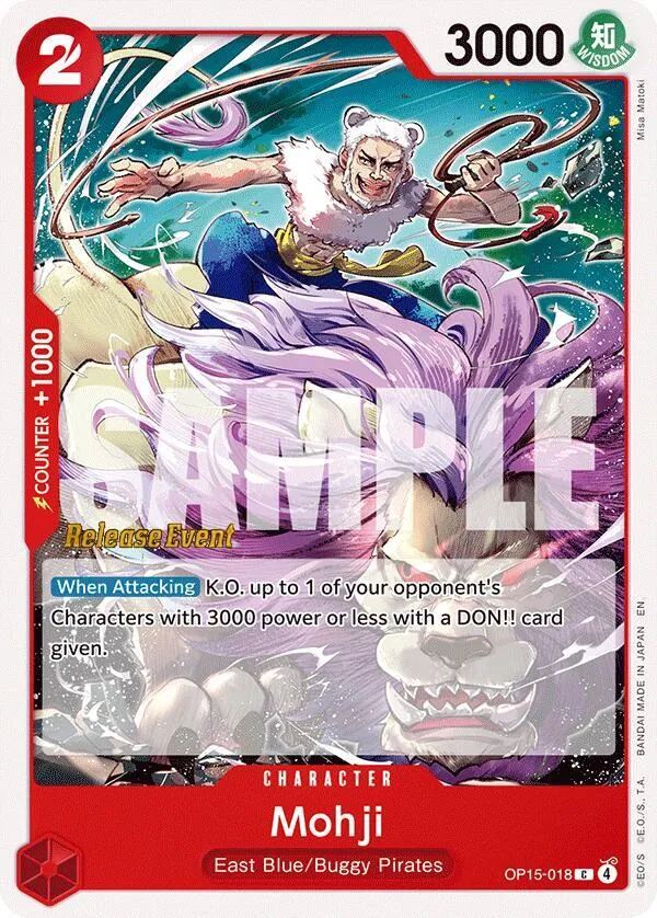 Mohji — Adventure on Kami's Island Release Event Cards — One Piece Card Game
