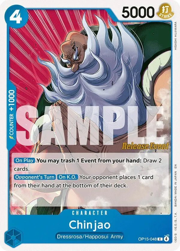 Chinjao — Adventure on Kami's Island Release Event Cards — One Piece Card Game