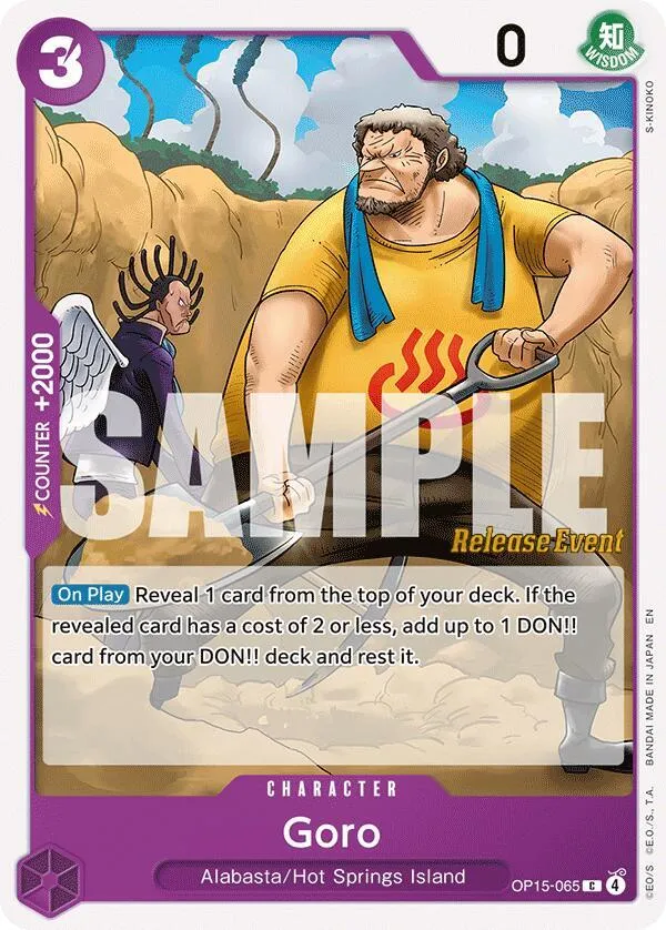Goro — Adventure on Kami's Island Release Event Cards — One Piece Card Game