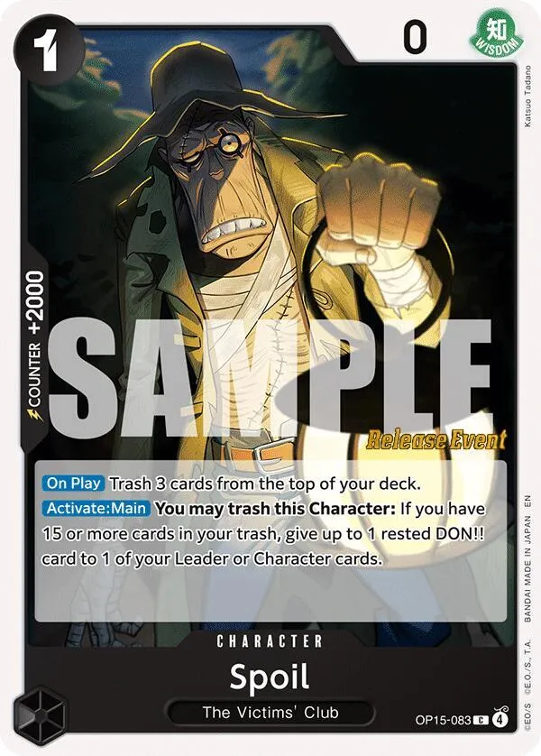 Spoil — Adventure on Kami's Island Release Event Cards — One Piece Card Game
