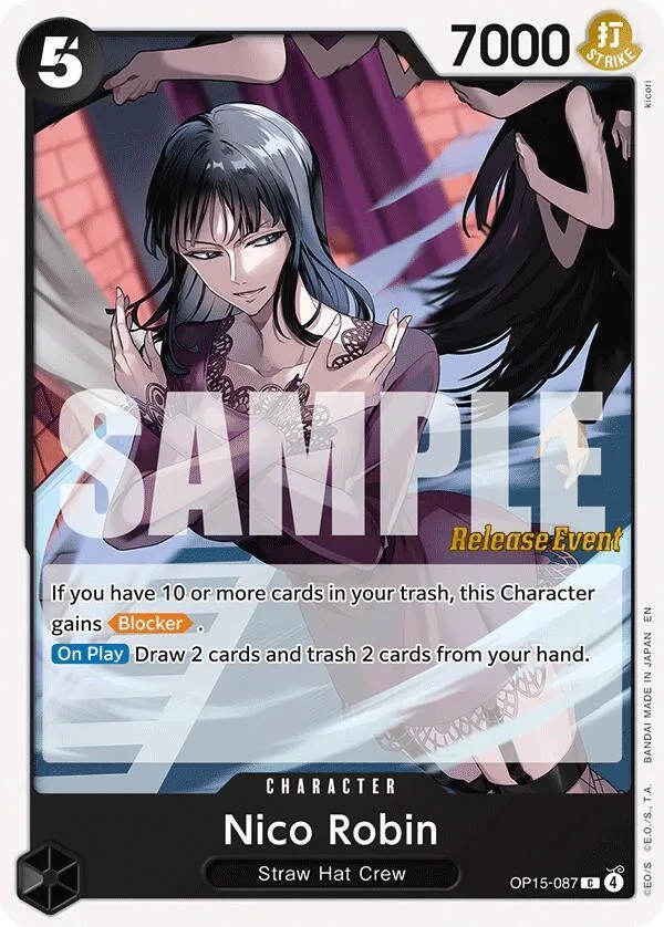 Nico Robin (OP15-087) — Adventure on Kami's Island Release Event Cards — One Piece Card Game