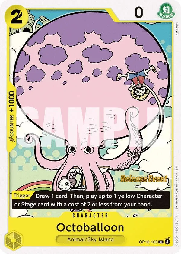 Octoballoon — Adventure on Kami's Island Release Event Cards — One Piece Card Game