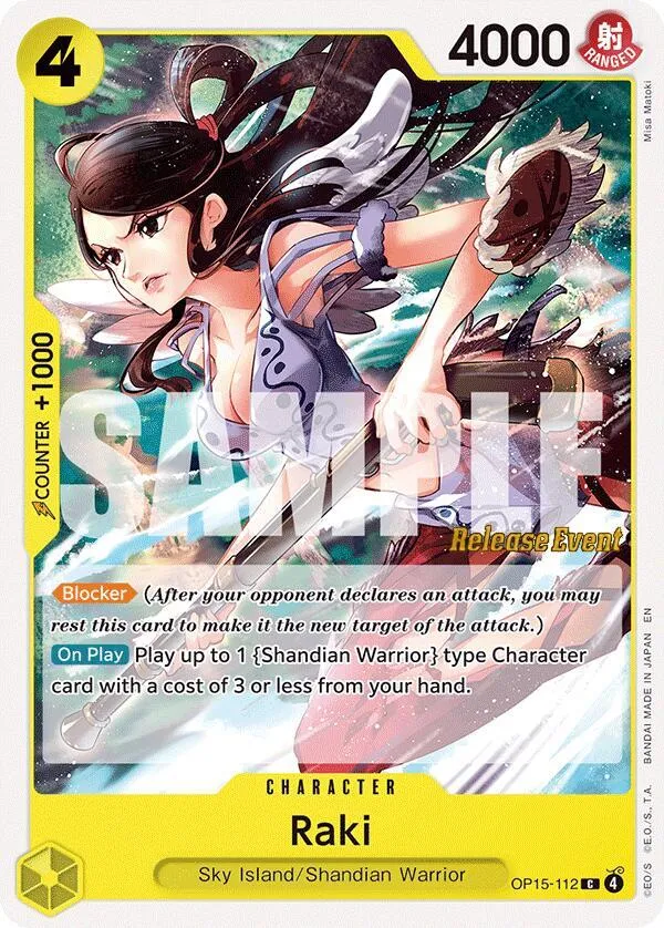 Raki — Adventure on Kami's Island Release Event Cards — One Piece Card Game