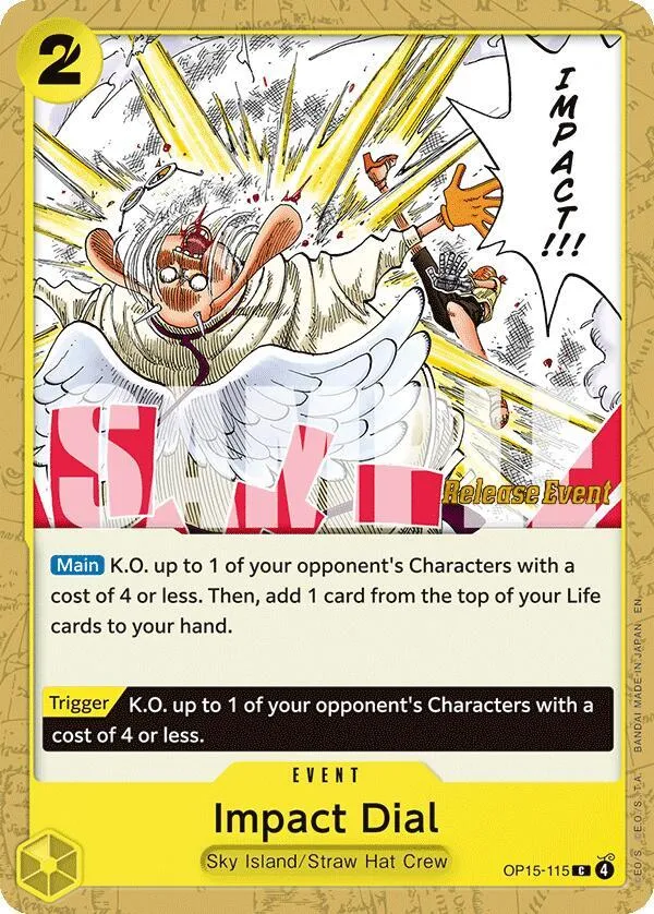 Impact Dial — Adventure on Kami's Island Release Event Cards — One Piece Card Game