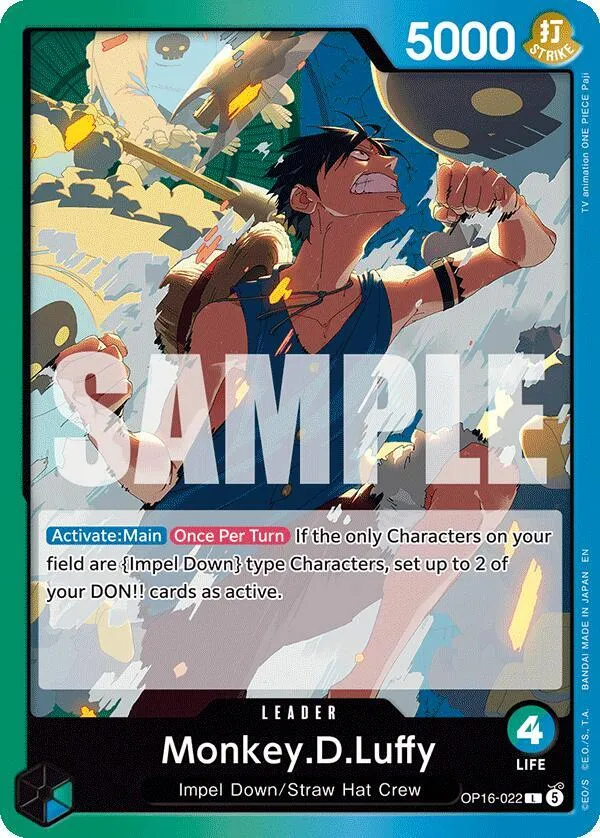 Monkey.D.Luffy (022) — The Time of Battle — One Piece Card Game