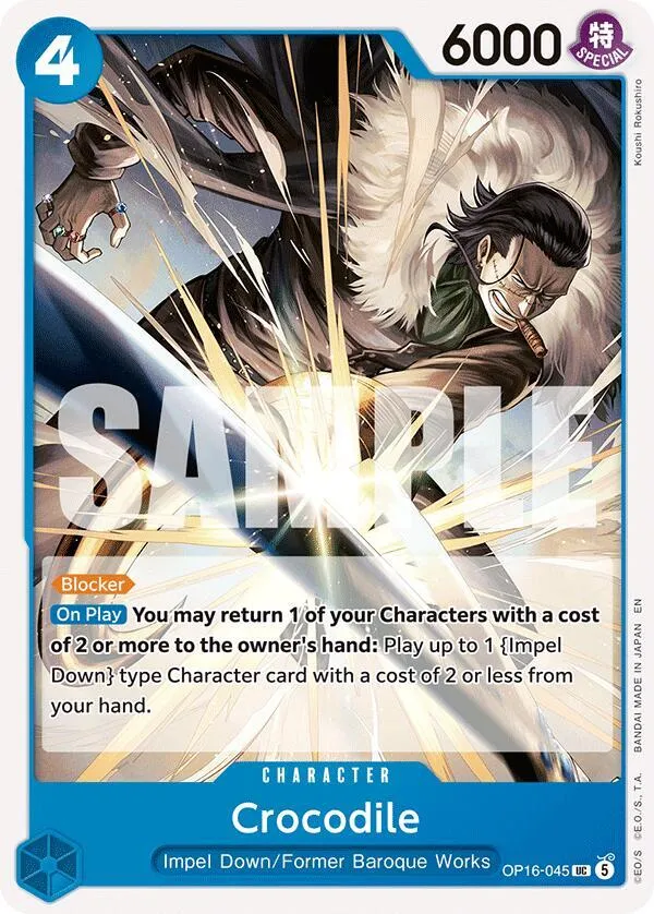 Crocodile — The Time of Battle — One Piece Card Game