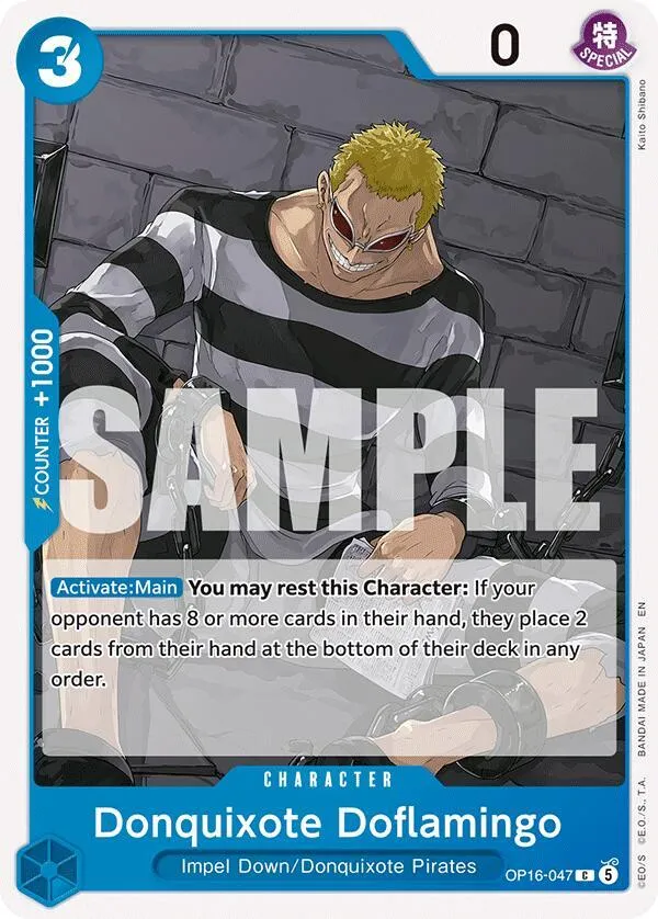 Donquixote Doflamingo (047) — The Time of Battle — One Piece Card Game