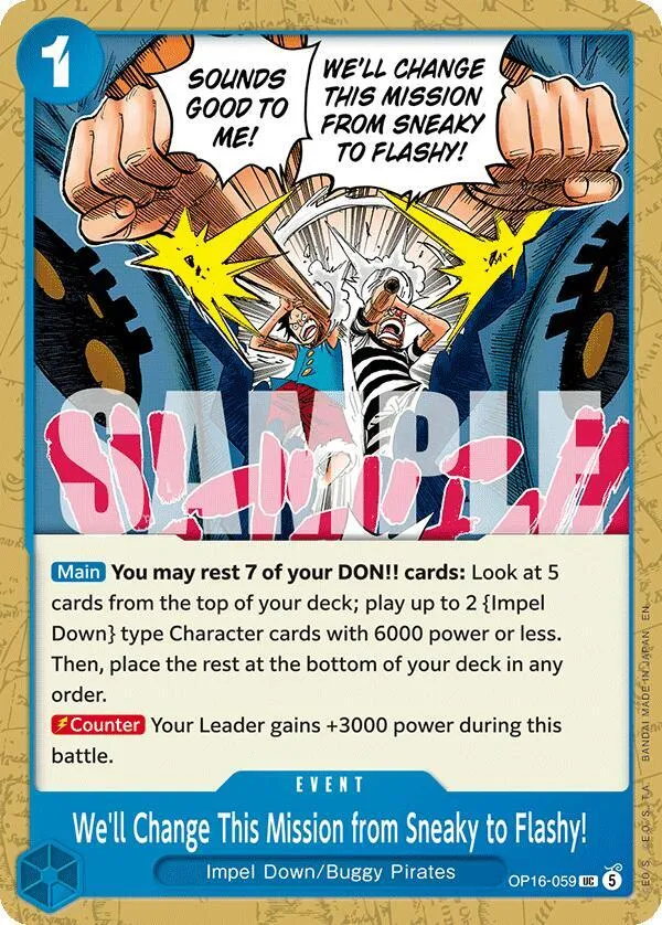 We'll Change This Mission from Sneaky to Flashy! — The Time of Battle — One Piece Card Game