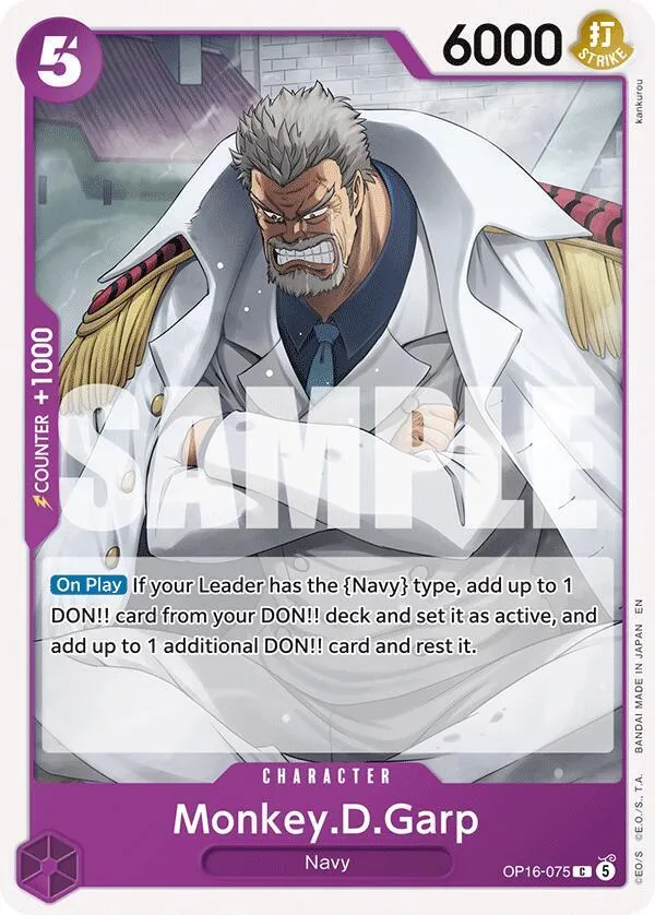 Monkey.D.Garp — The Time of Battle — One Piece Card Game